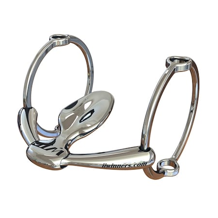 Winning Tongue Plate Polo Gag Bit with Extended Plate & 67mm Rings 5-1/2" 3385-5-1/2